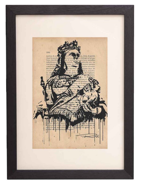 Durian King of the Fruits, Queen Victoria, Acrylic Screen Print on Paper, by Thomas Powell Artist